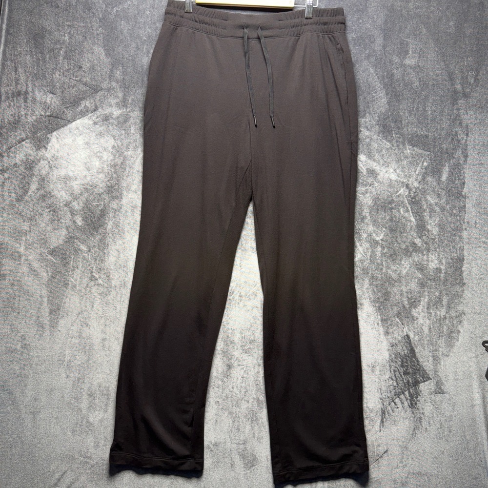 Tek Gear Pants Black Regular Fit Large Activewear Lounge Drawstring